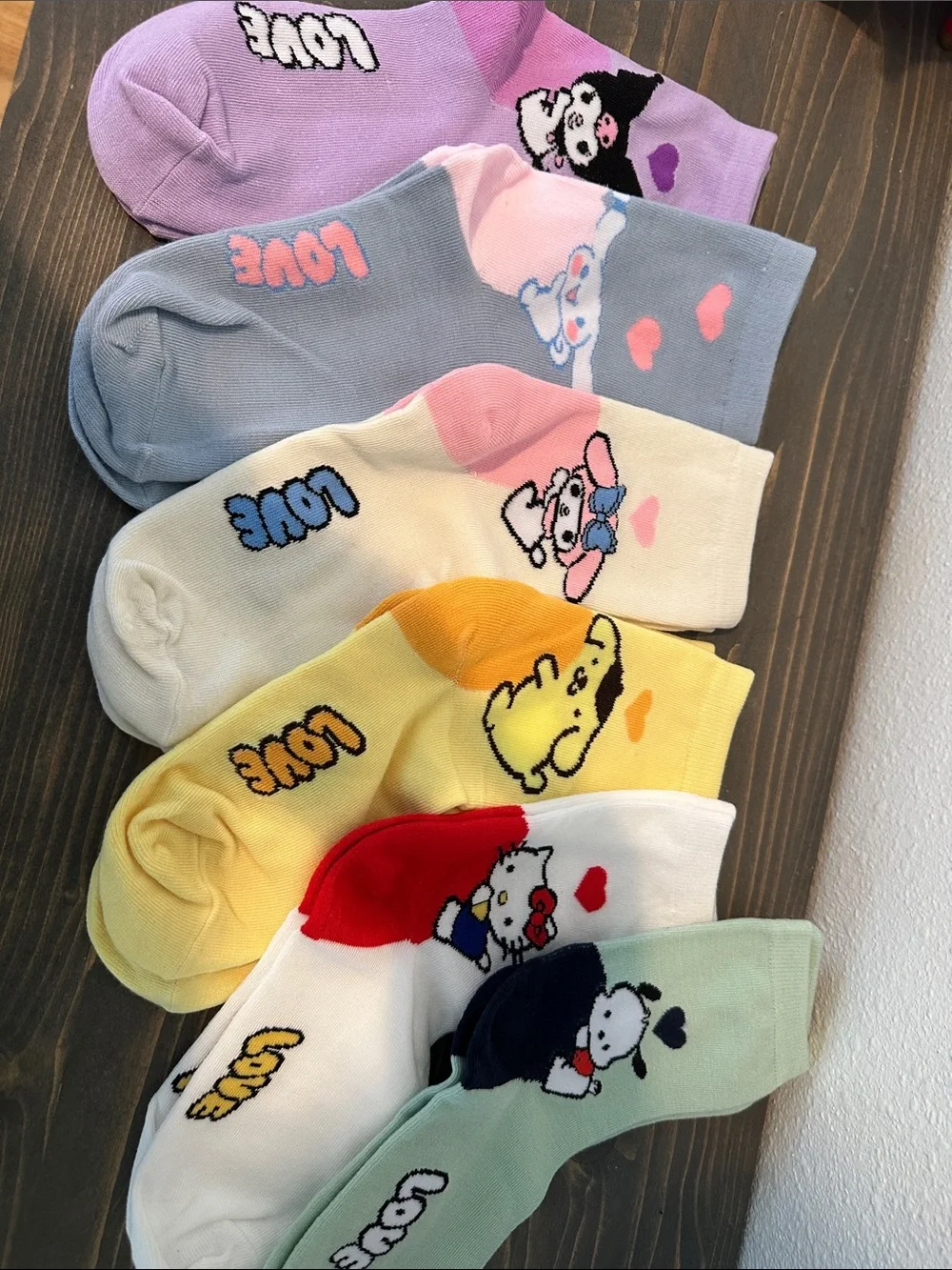Kids Cute Character Ankle Socks - Pastel Mix